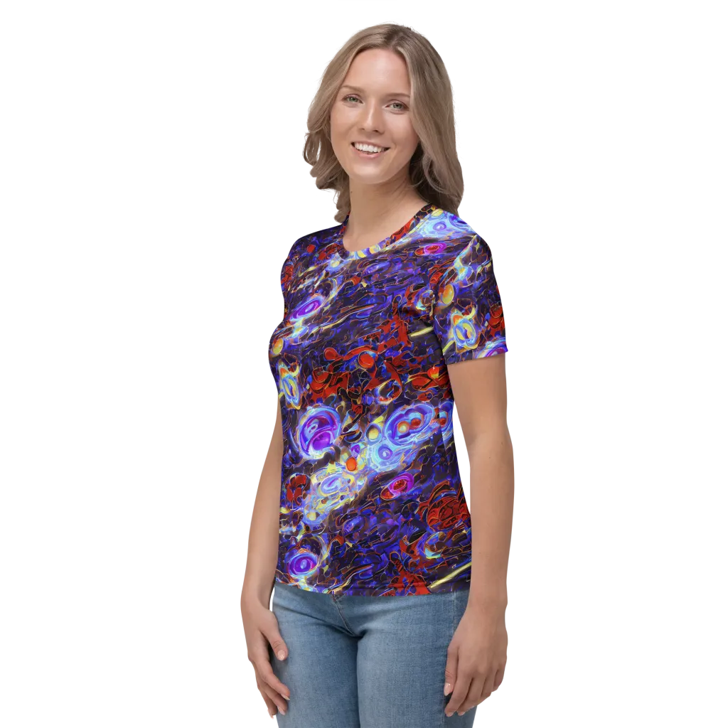 Stellar Molten on Women's Crew Neck T-Shirt — Left