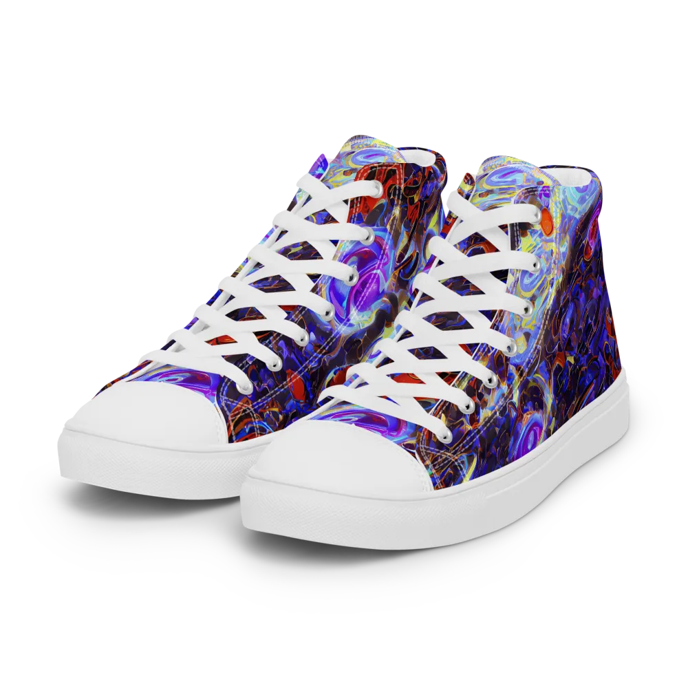 Stellar Molten on Women's High Top Canvas Shoes — Left Front
