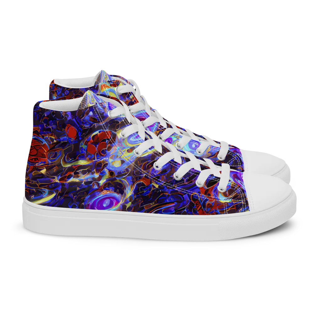 Stellar Molten on Women's High Top Canvas Shoes — Right