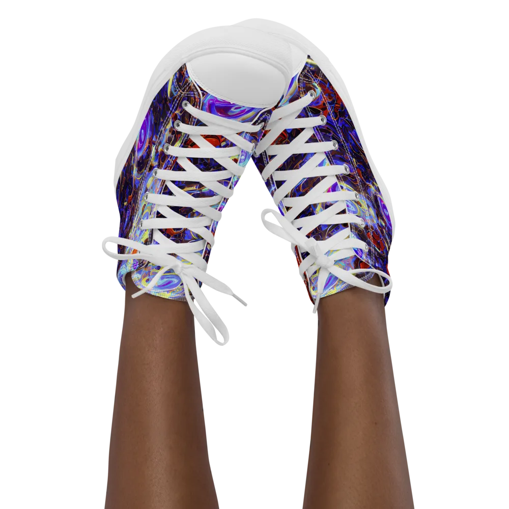 Stellar Molten on Women's High Top Canvas Shoes — Front