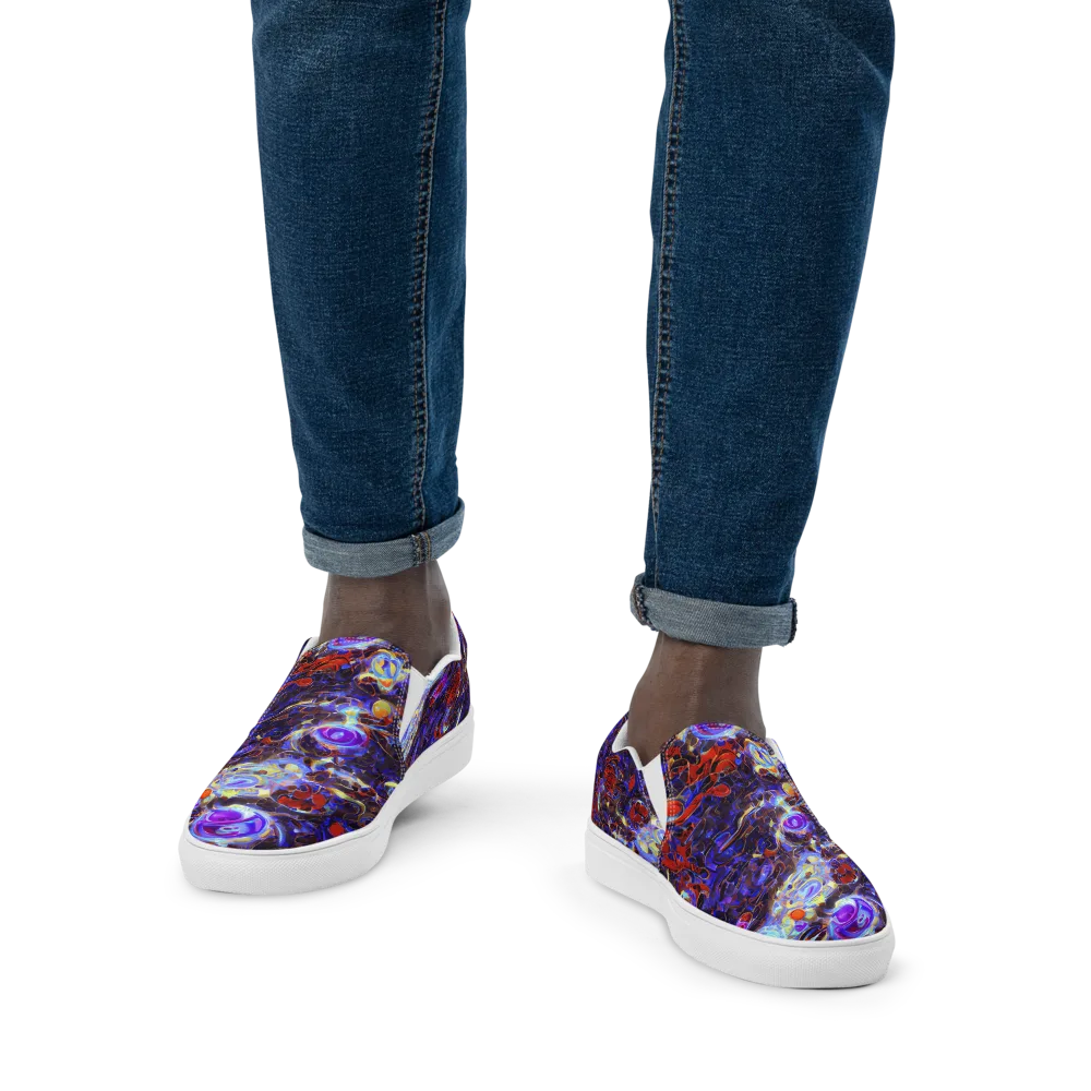Stellar Molten on Men's Slip-On Canvas Shoes — Front