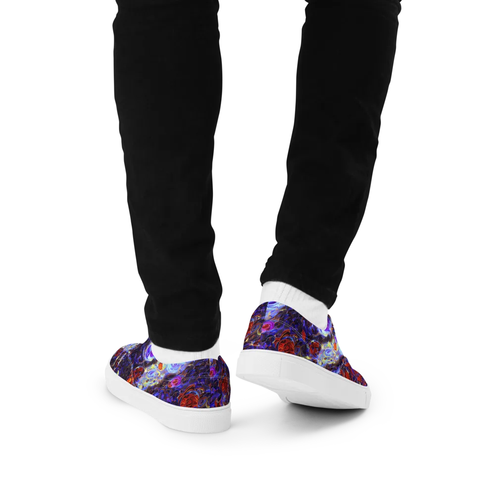 Stellar Molten on Men's Lace-Up Canvas Shoes — Back