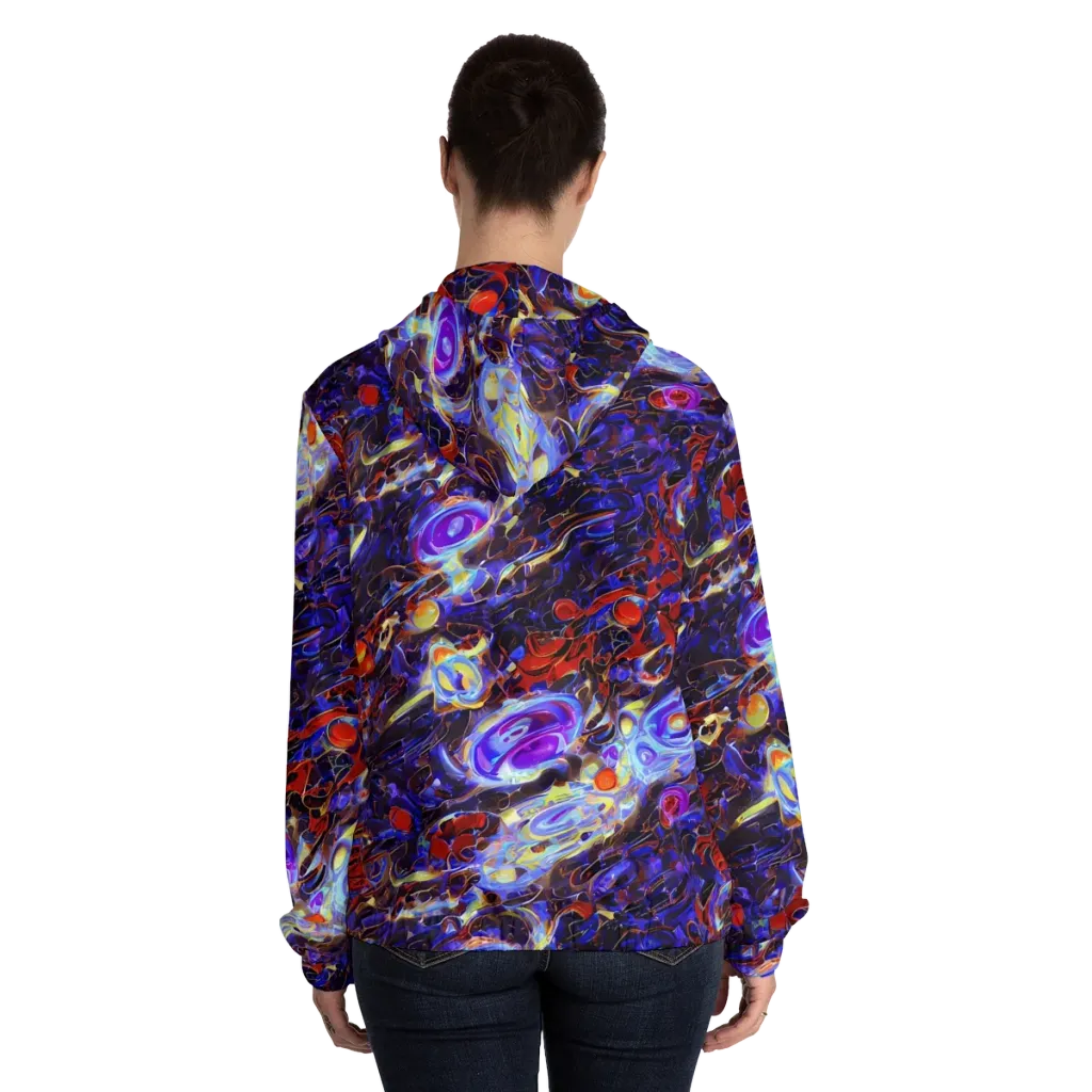 Stellar Molten on Women's Full-Zip Hoodie — Back On Person