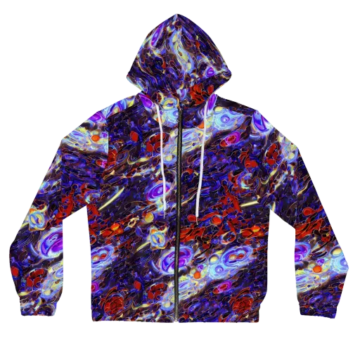 Stellar Molten on a Women's Full-Zip Hoodie