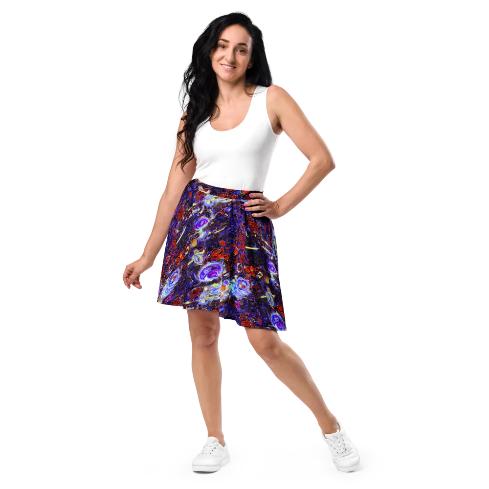 Stellar Molten on Skater Skirt — Front