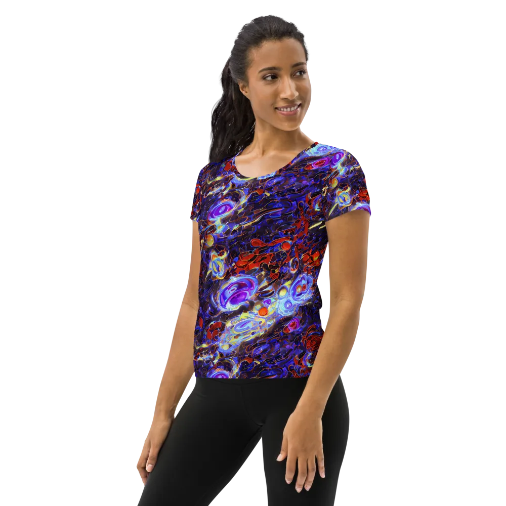 Stellar Molten on Women's Athletic T-Shirt — Left