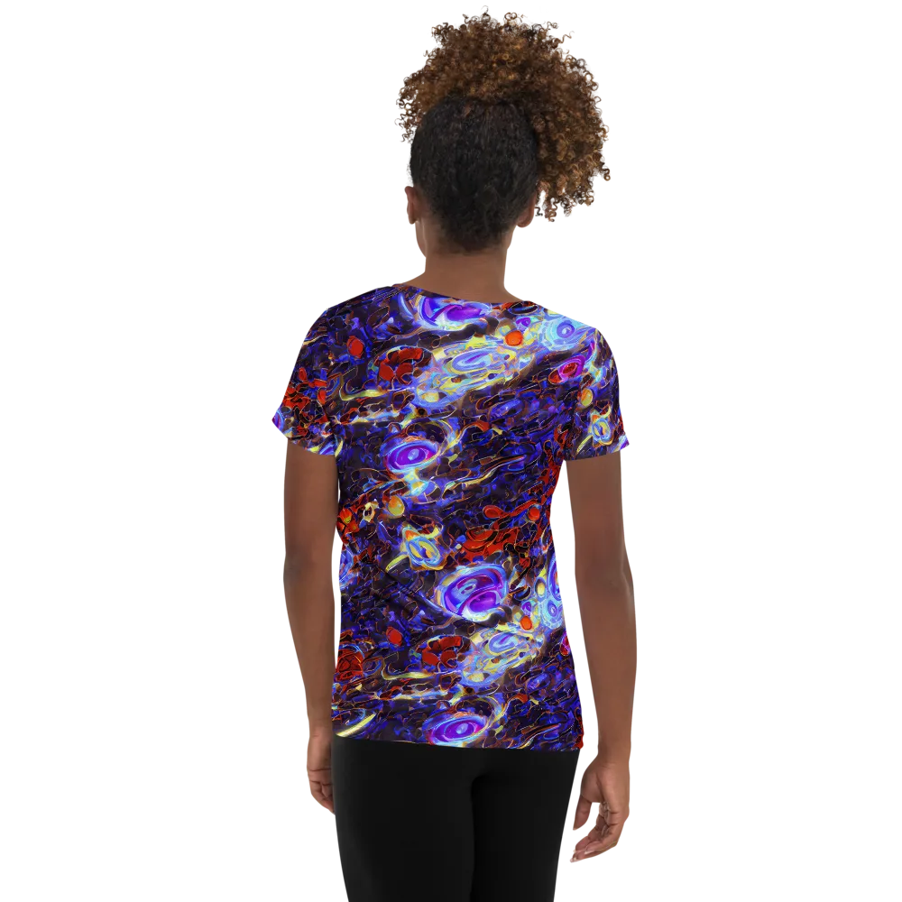 Stellar Molten on Women's Athletic T-Shirt — Back