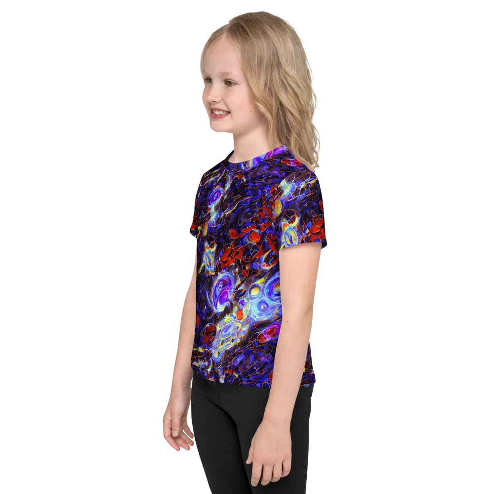 Stellar Molten on Kids Crew Neck T-Shirt — Left
