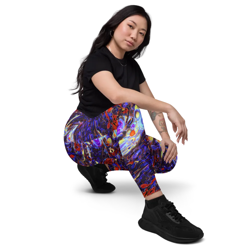 Stellar Molten on Leggings with Pockets — Right Front