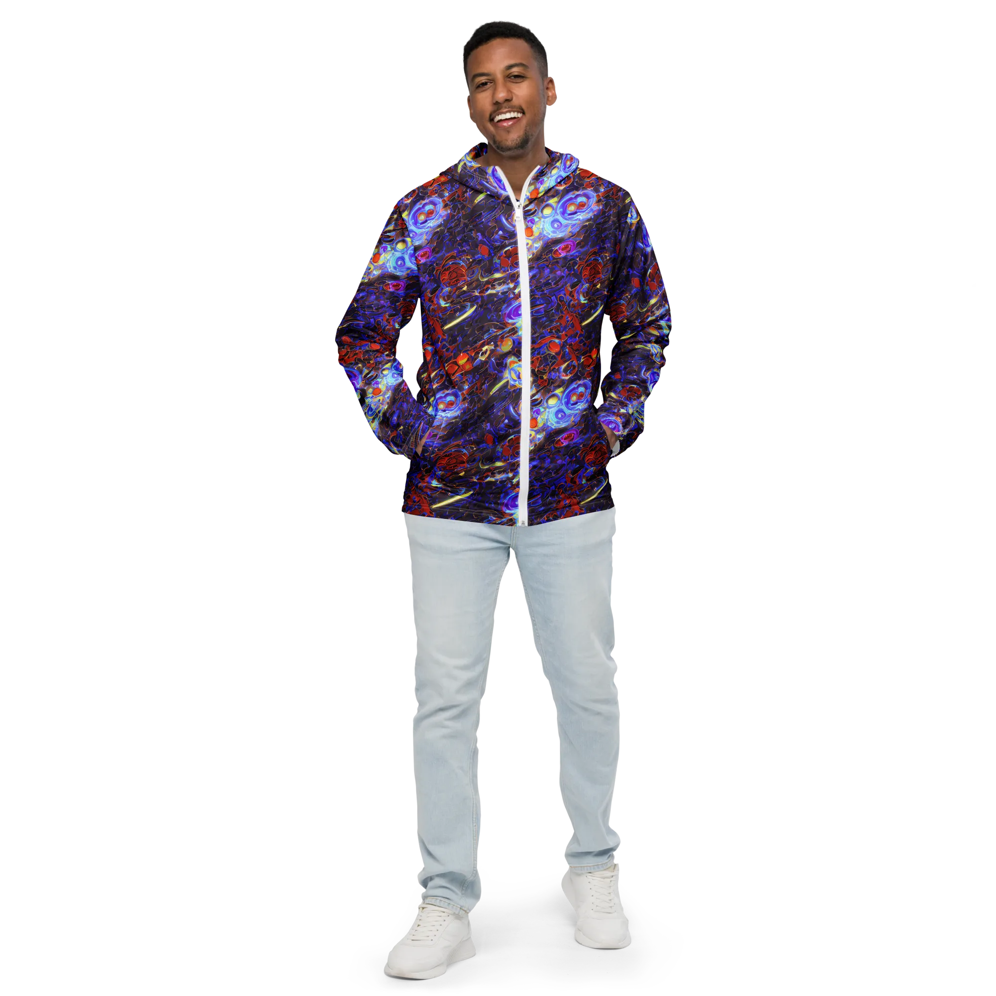 Stellar Molten on Men's Windbreaker — Front