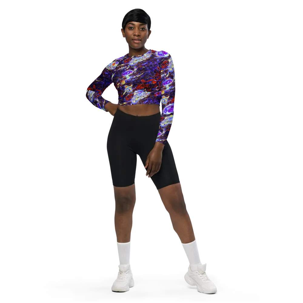 Stellar Molten on Long Sleeve Crop Top — Front