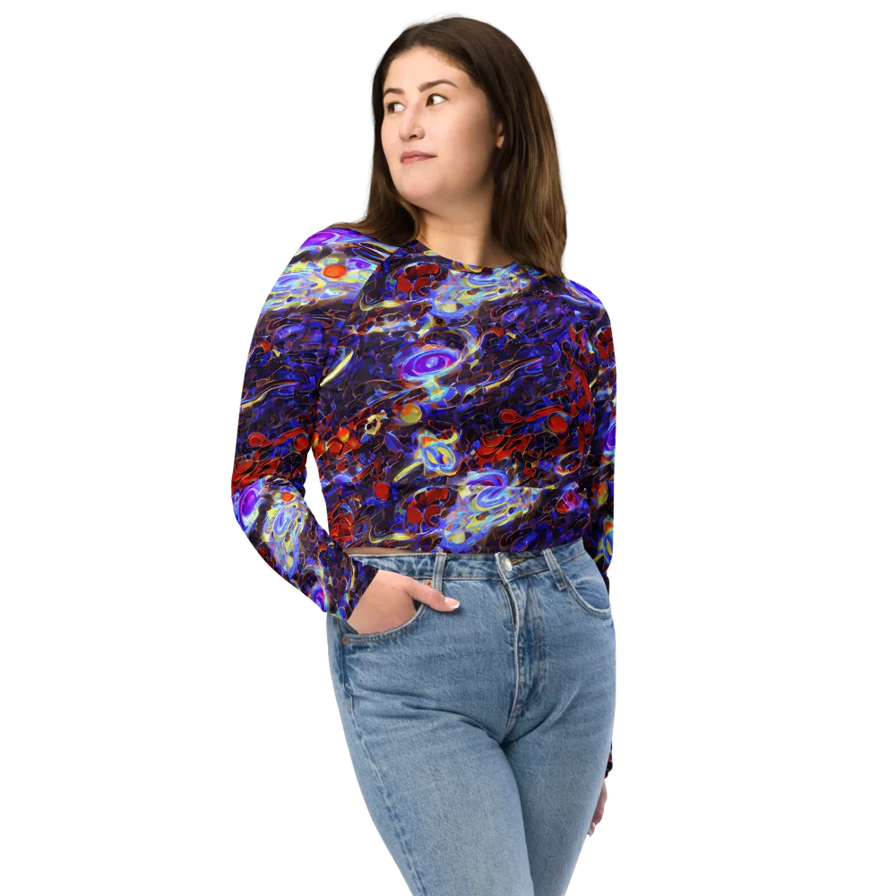 Stellar Molten on Long Sleeve Crop Top — Front