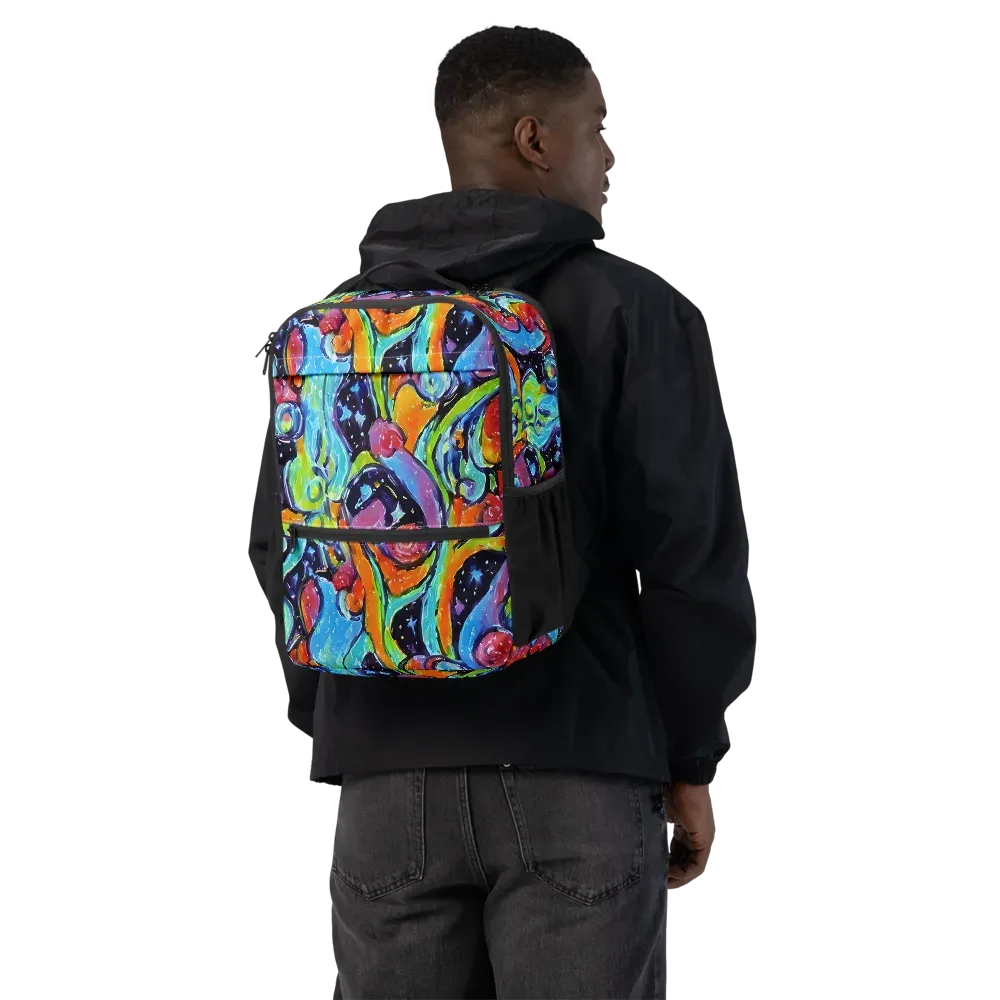 Cosmic Fruitfall on Utility Backpack — Back