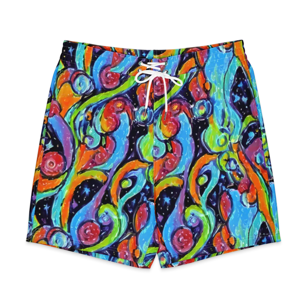 Cosmic Fruitfall on Men's Board Shorts — Front