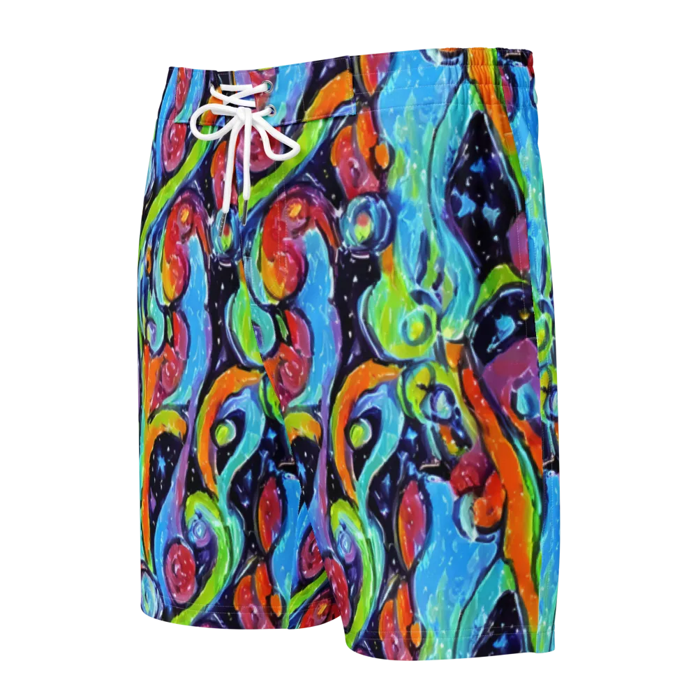 Cosmic Fruitfall on Men's Board Shorts — Front
