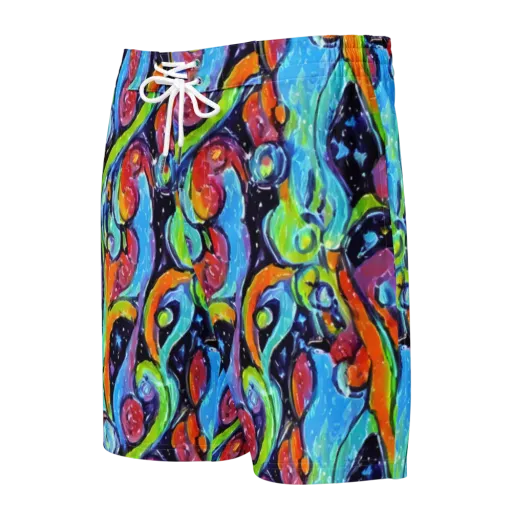 Cosmic Fruitfall on a Men's Board Shorts