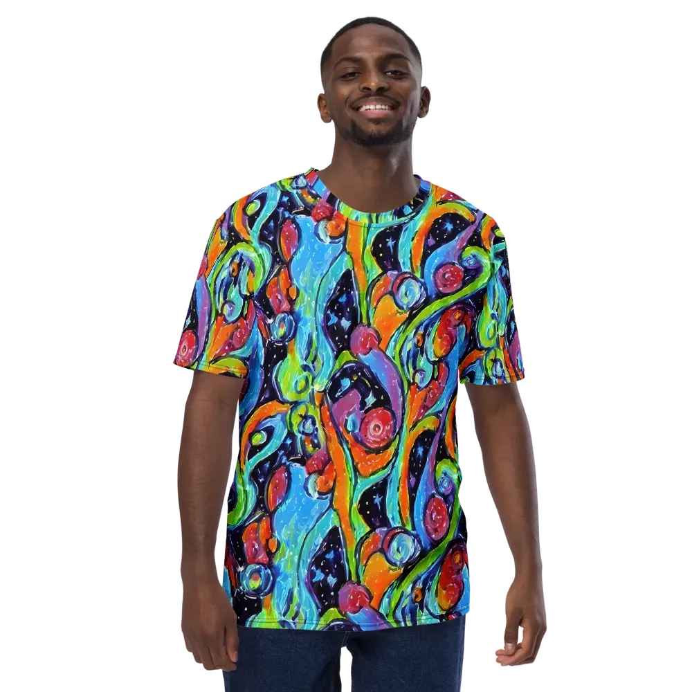 Cosmic Fruitfall on Men's Crew Neck T-Shirt — Front