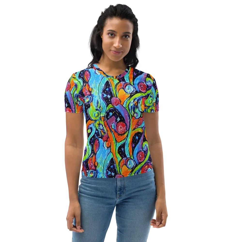Cosmic Fruitfall on Women's Crew Neck T-Shirt — Front