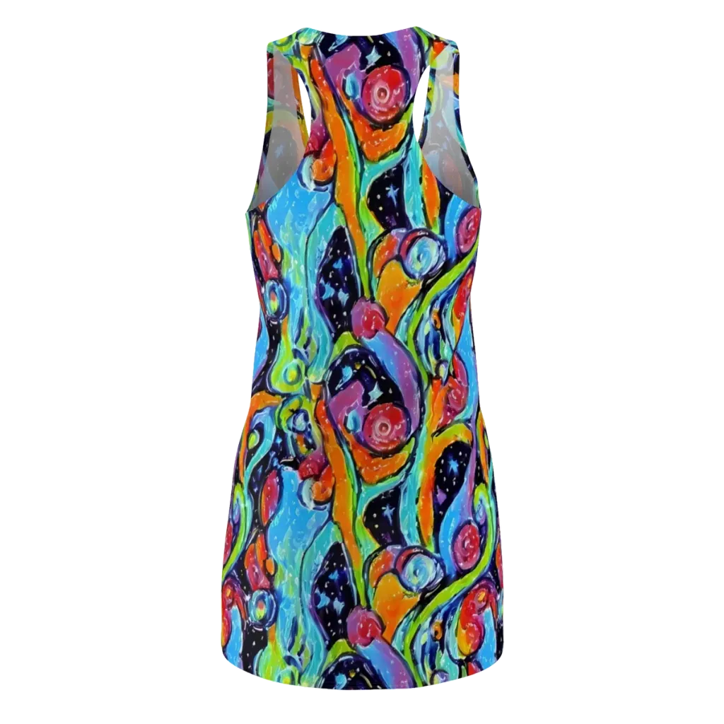 Cosmic Fruitfall on Racerback Dress — Back