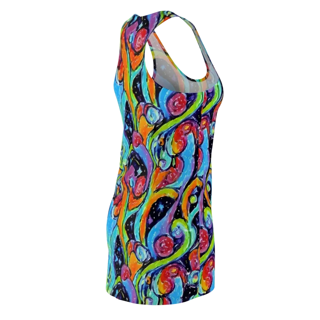 Cosmic Fruitfall on Racerback Dress — Back Side