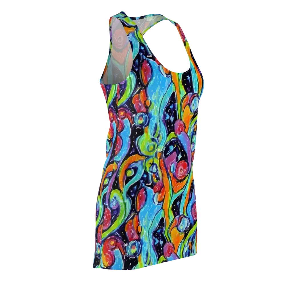 Cosmic Fruitfall on Racerback Dress — Front Side