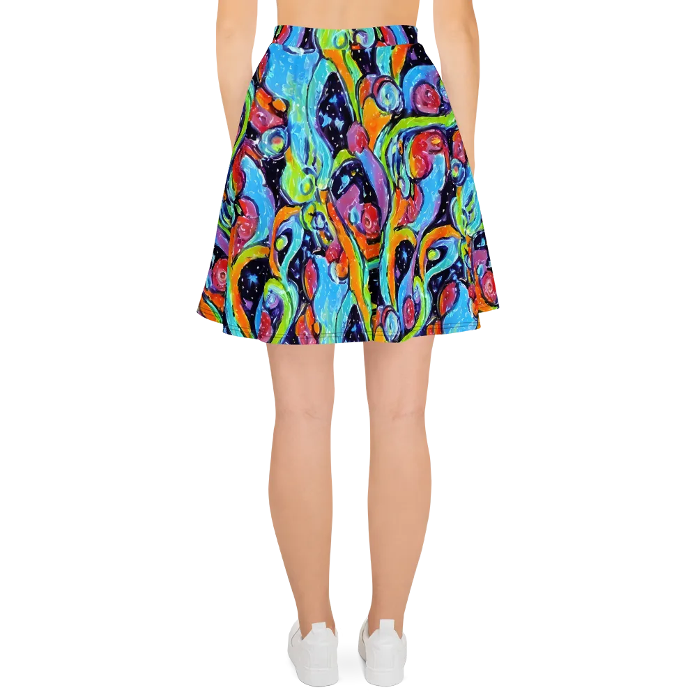 Cosmic Fruitfall on Skater Skirt — Back