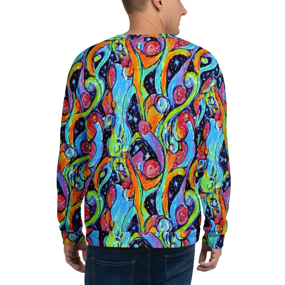 Cosmic Fruitfall on Sweatshirt — Back