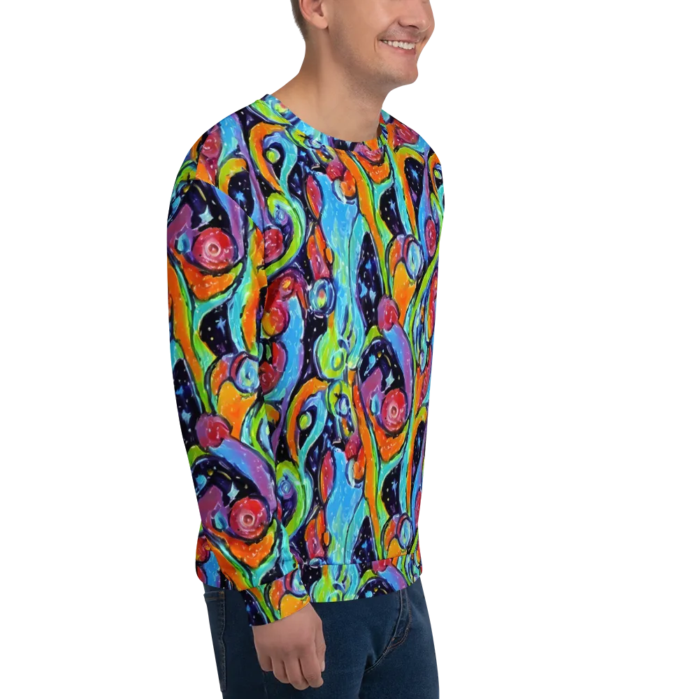 Cosmic Fruitfall on Sweatshirt — Right Front