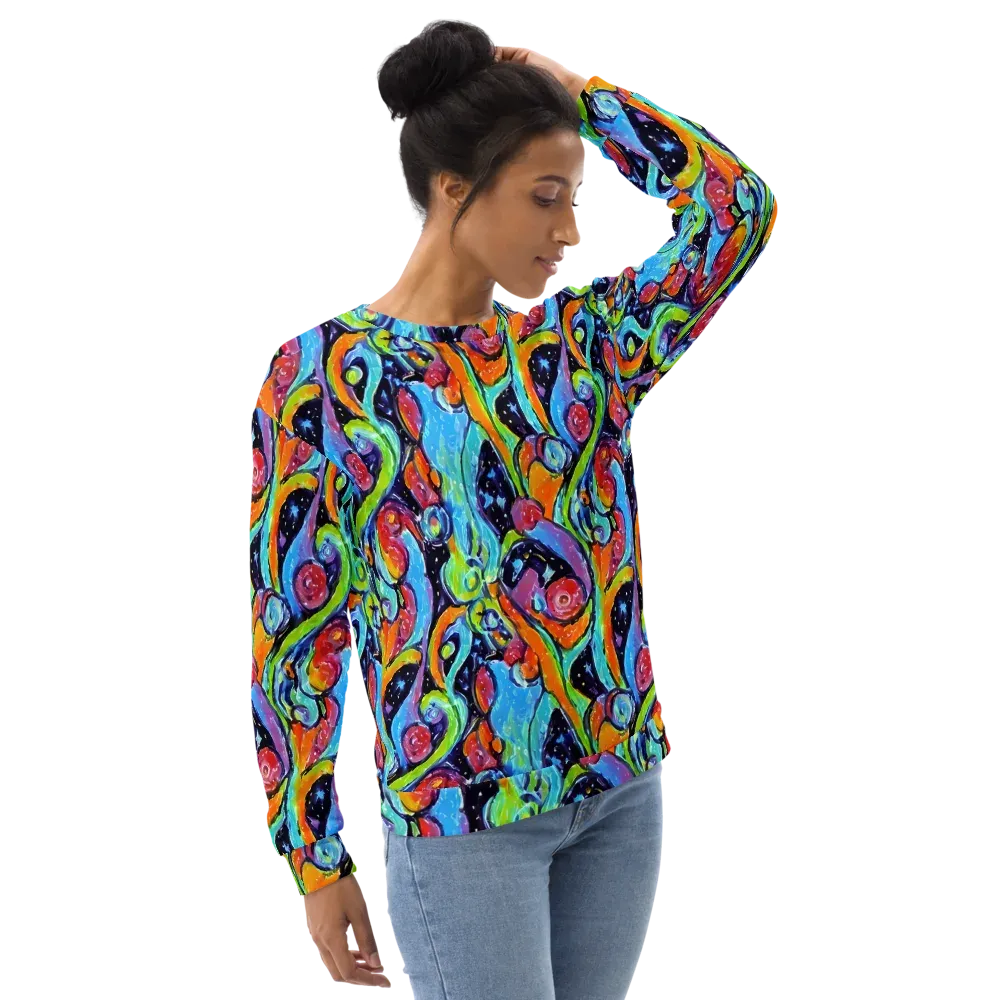 Cosmic Fruitfall on Sweatshirt — Right Front