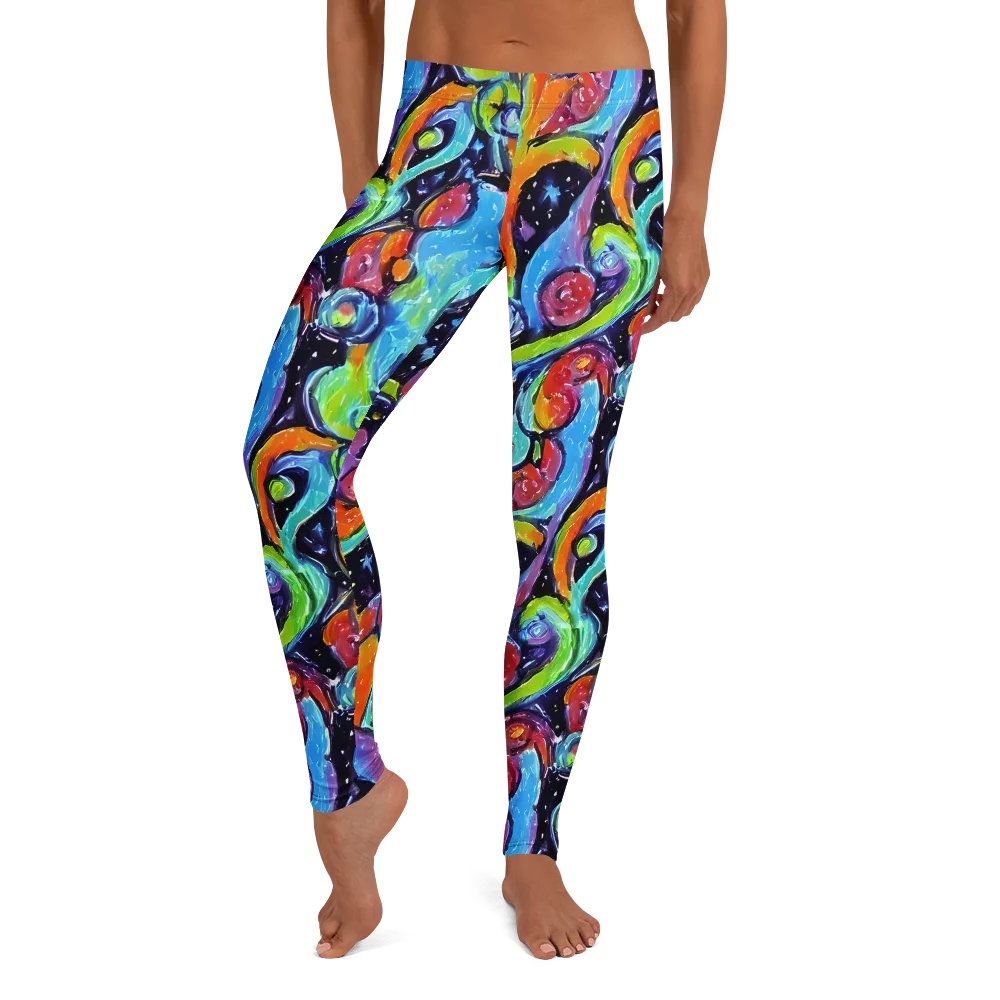 Cosmic Fruitfall on Leggings — Front