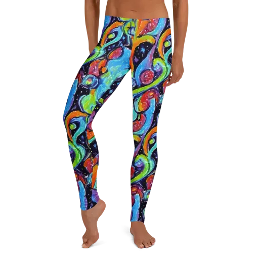Cosmic Fruitfall on a Leggings