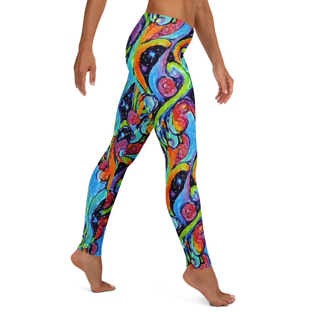 Cosmic Fruitfall on Leggings — Right