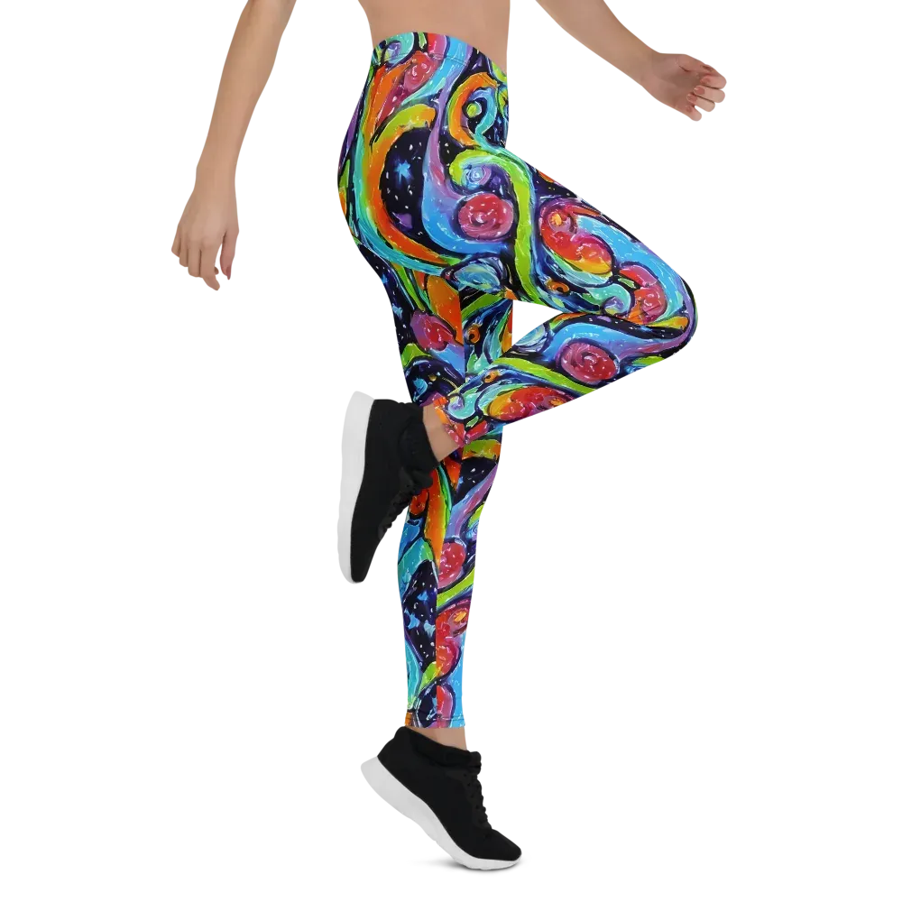 Cosmic Fruitfall on Leggings — Right