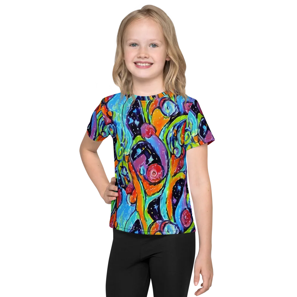 Cosmic Fruitfall on Kids Crew Neck T-Shirt — Front
