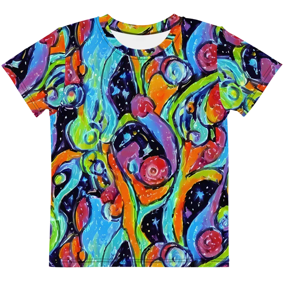 Cosmic Fruitfall on Kids Crew Neck T-Shirt — Front