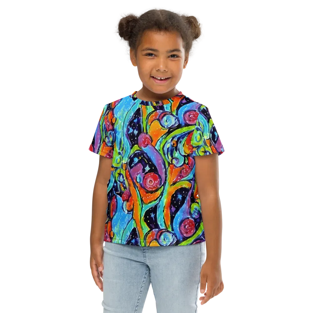 Cosmic Fruitfall on Kids Crew Neck T-Shirt — Front