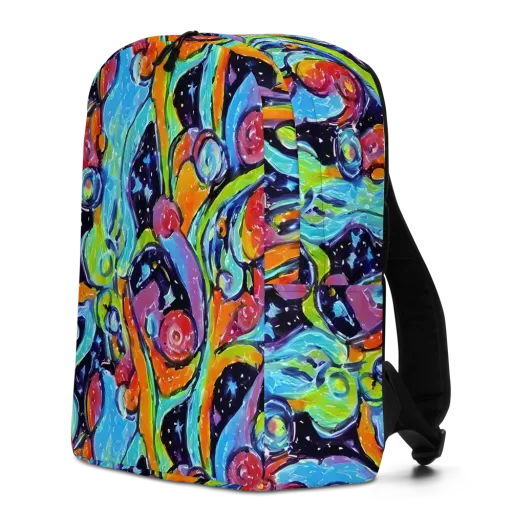Cosmic Fruitfall on a Minimalist Backpack
