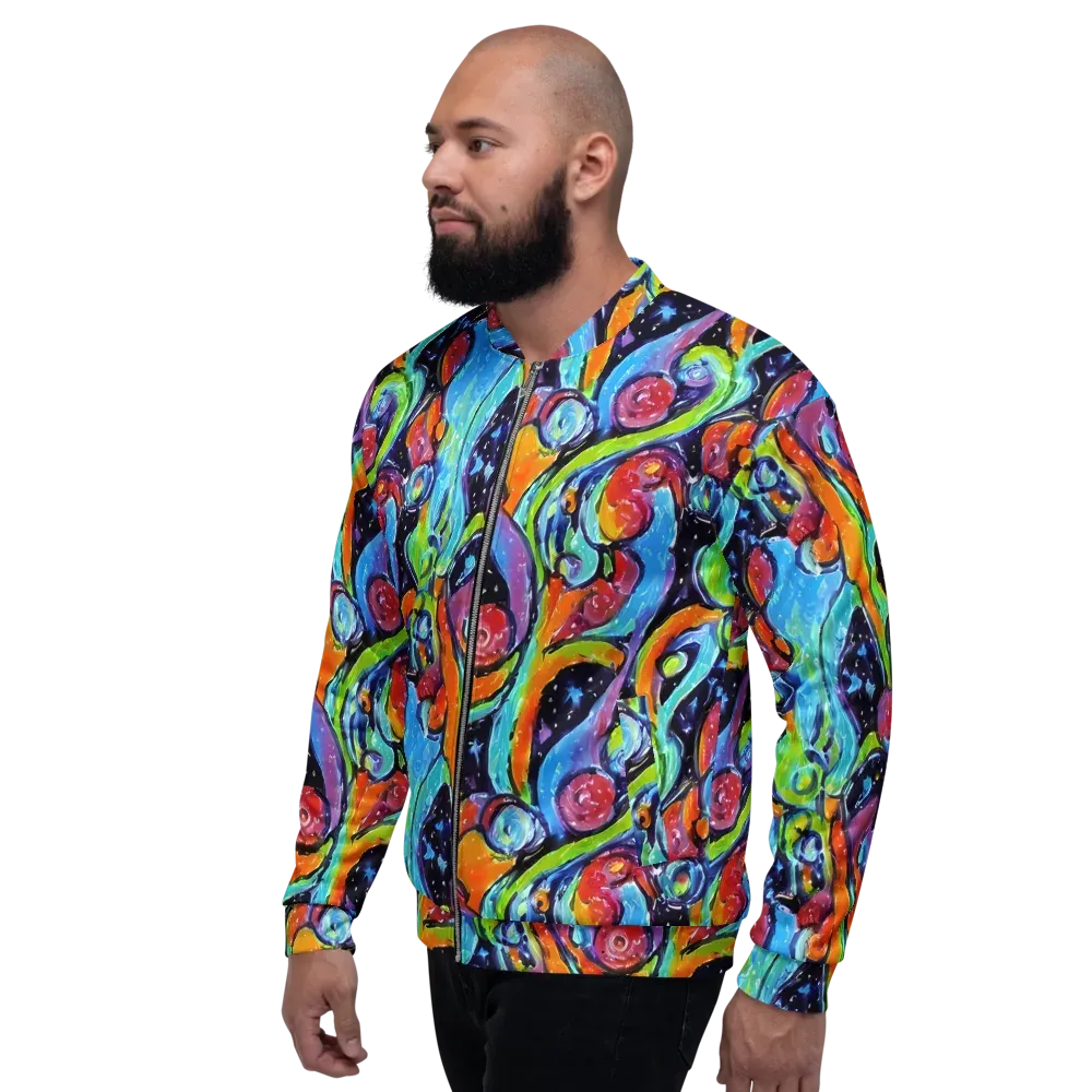 Cosmic Fruitfall on Bomber Jacket — Left