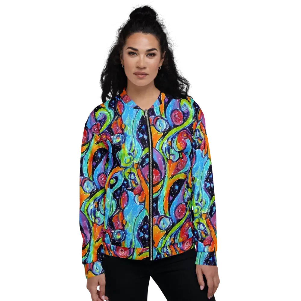 Cosmic Fruitfall on Bomber Jacket — Front