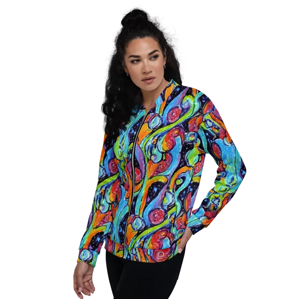 Cosmic Fruitfall on Bomber Jacket — Left