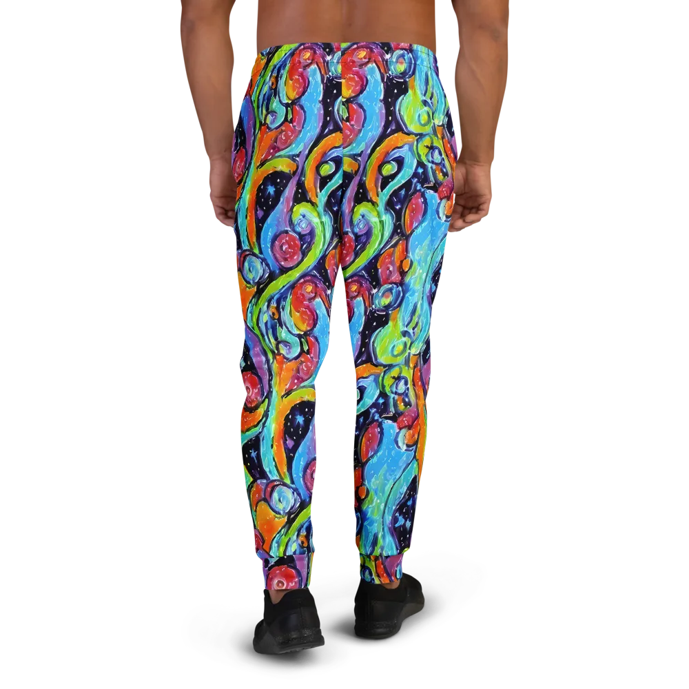 Cosmic Fruitfall on Men's Joggers — Back