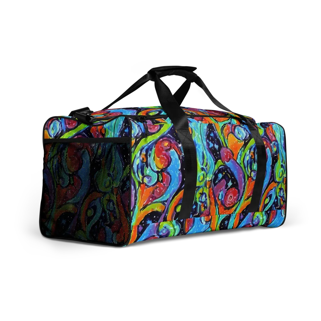 Cosmic Fruitfall on Duffle Bag — Right Front