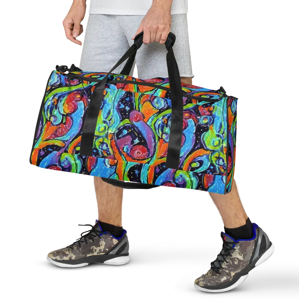 Cosmic Fruitfall on Duffle Bag — Front
