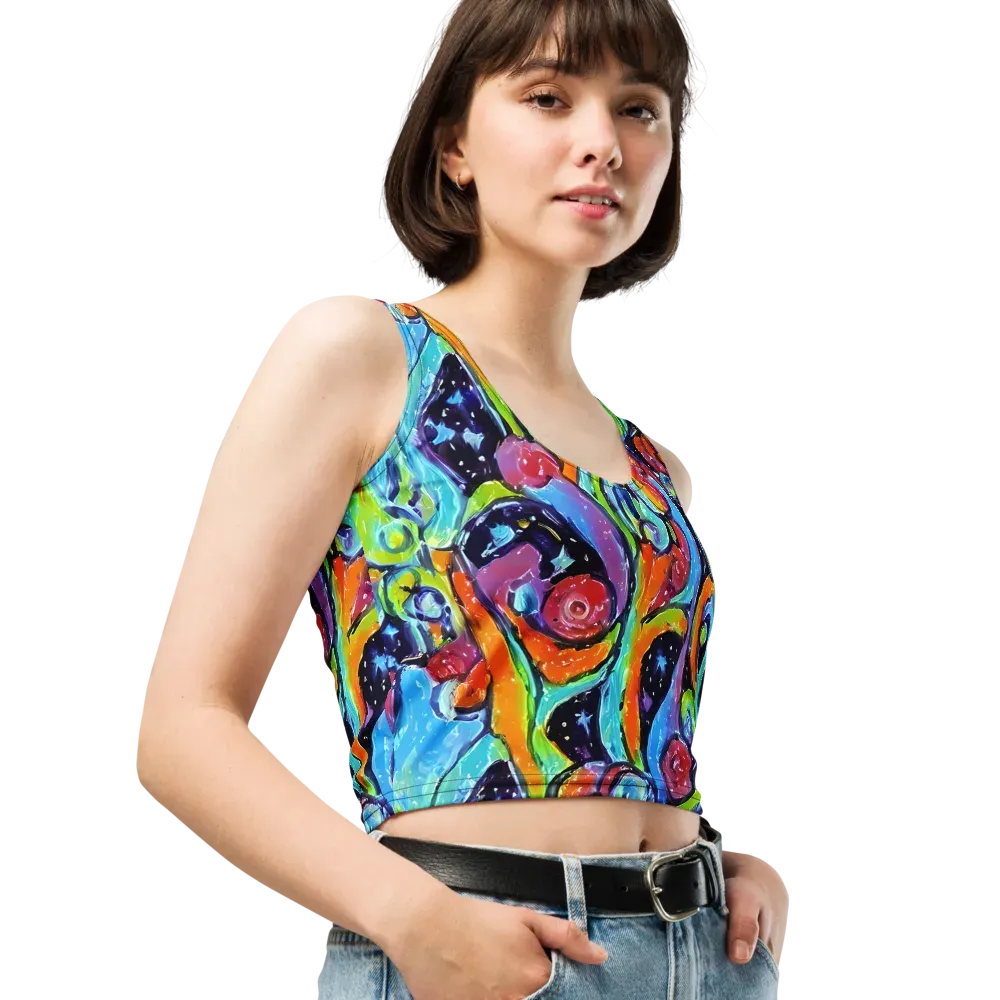 Cosmic Fruitfall on Crop Top — Right Front