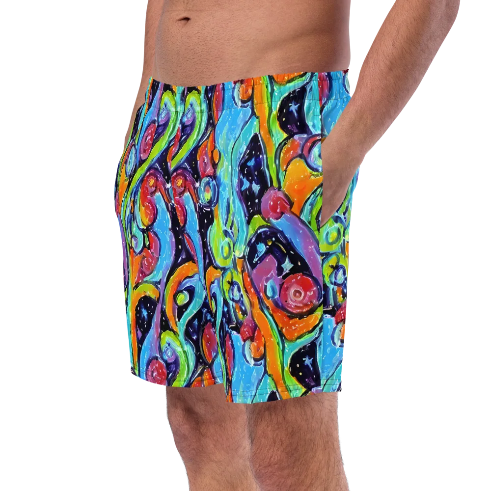 Cosmic Fruitfall on Swim Trunks — Left Front