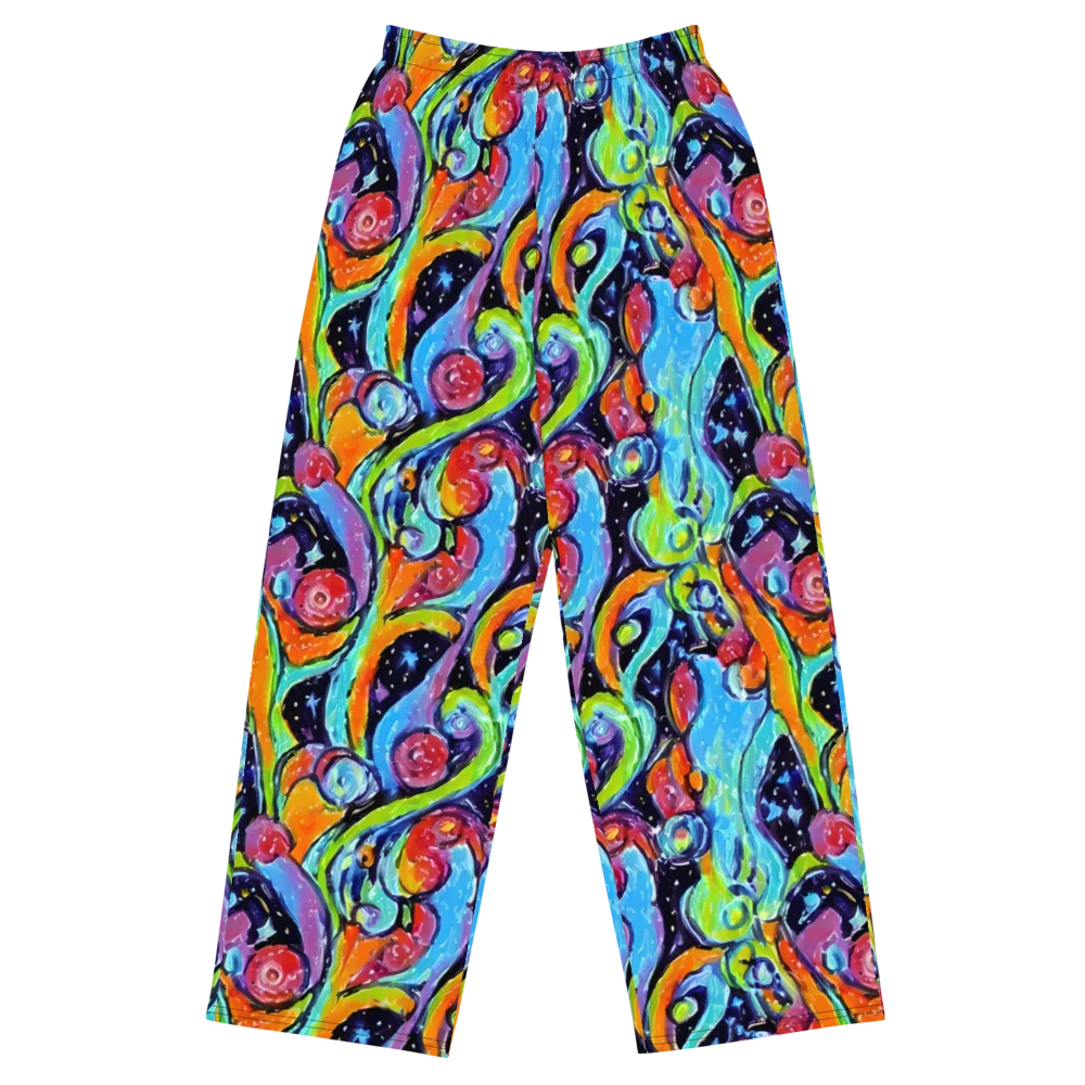 Cosmic Fruitfall on Wide-Leg Pants — Front