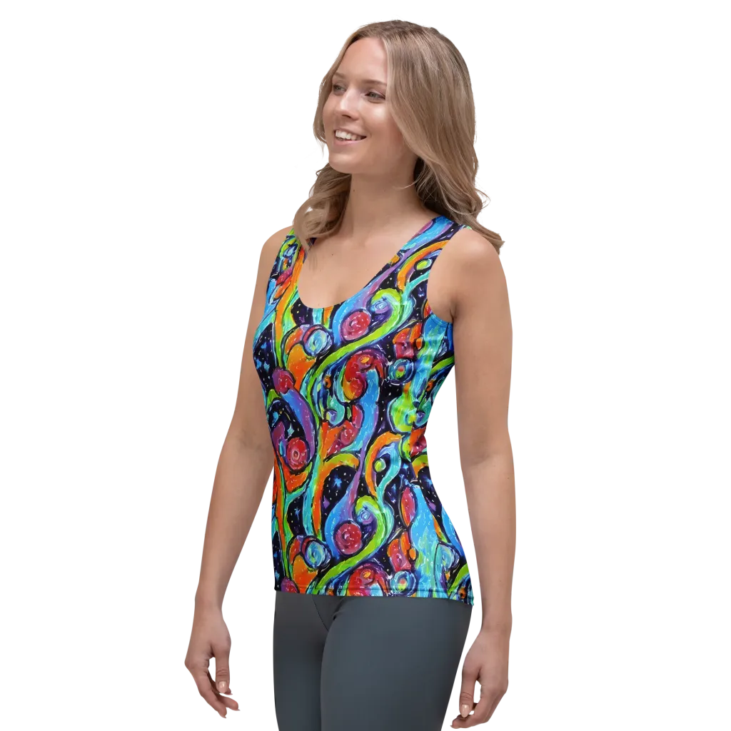 Cosmic Fruitfall on Women's Tank Top — Left Front