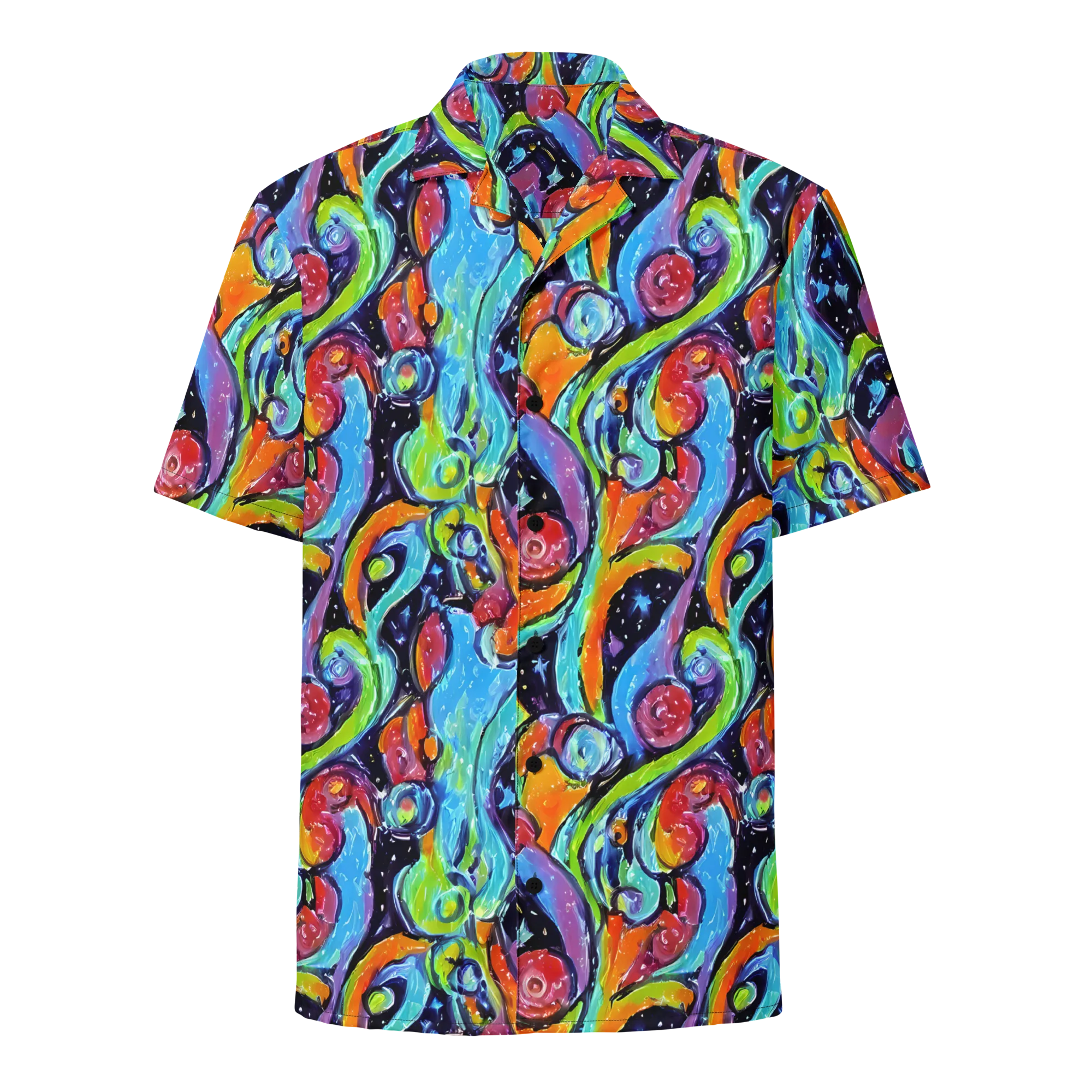 Cosmic Fruitfall on Button Shirt — Front