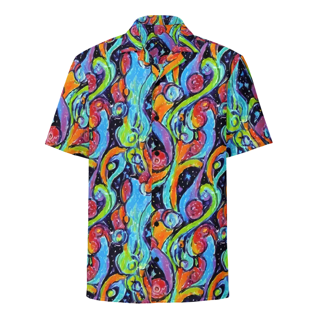 Cosmic Fruitfall on Button Shirt — Front