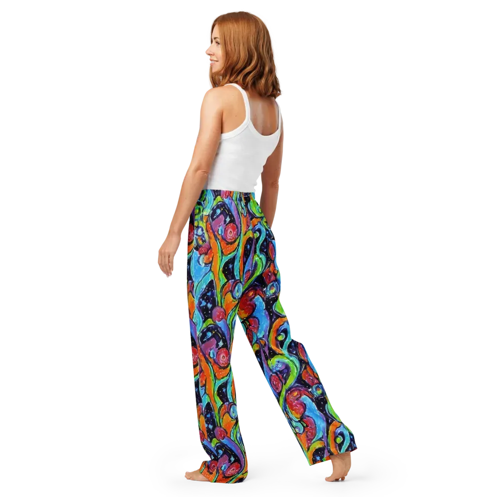 Cosmic Fruitfall on Women's Pajama Pants — Back